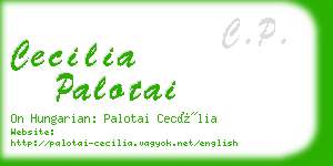 cecilia palotai business card